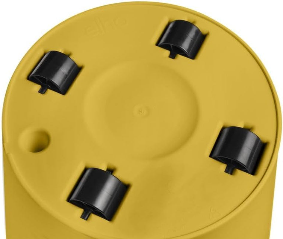 elho Loft Urban Round 40 - Blomkrukor utomhus - 100% återvunnen plast - Ø 38,5 x H 35,3 cm - Gul/Ocher