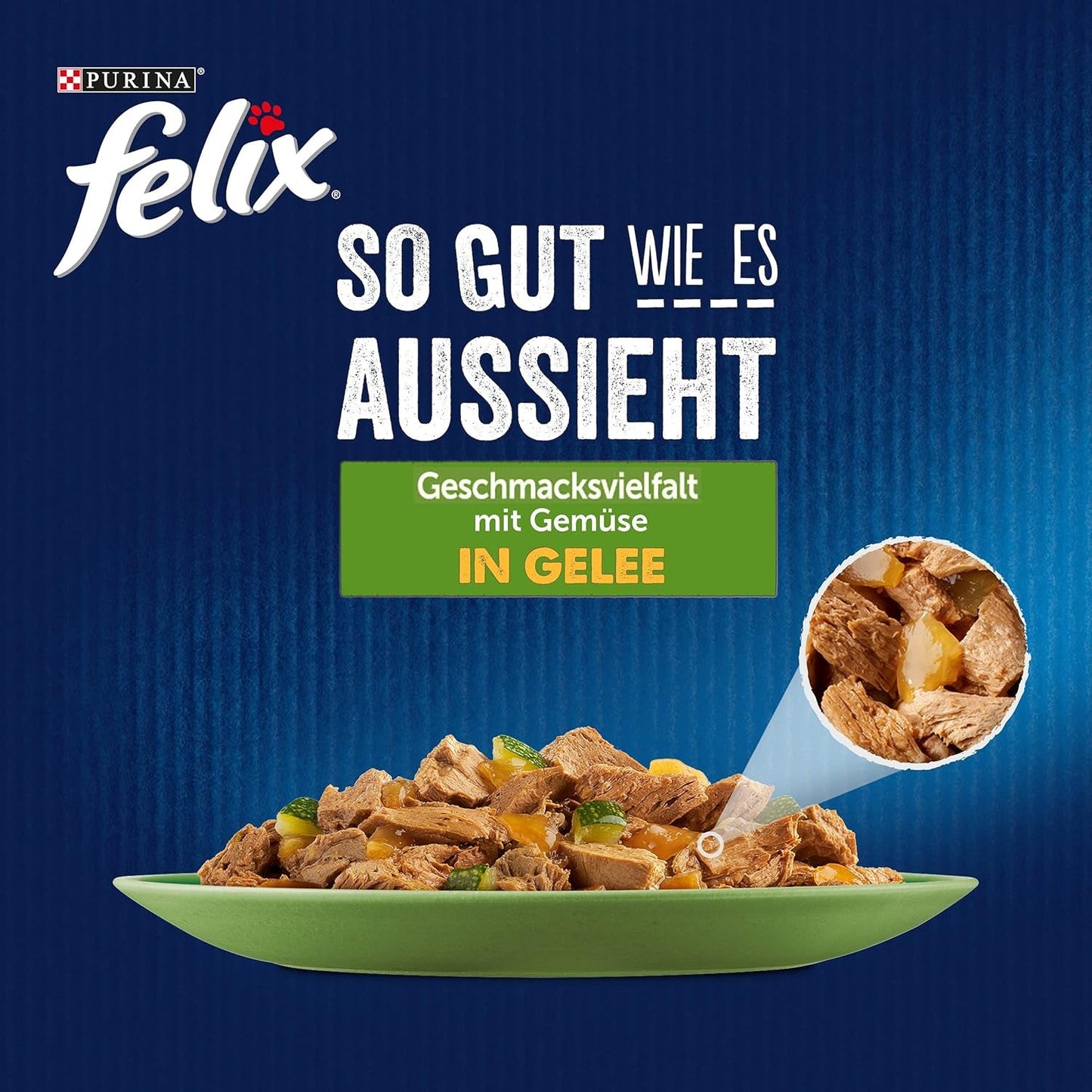 Felix So gut wie es aussieht Katzenfutter nass i Gelee, Sorten-Mix, 6er Pack (6 x 12 Beutel à 85g)