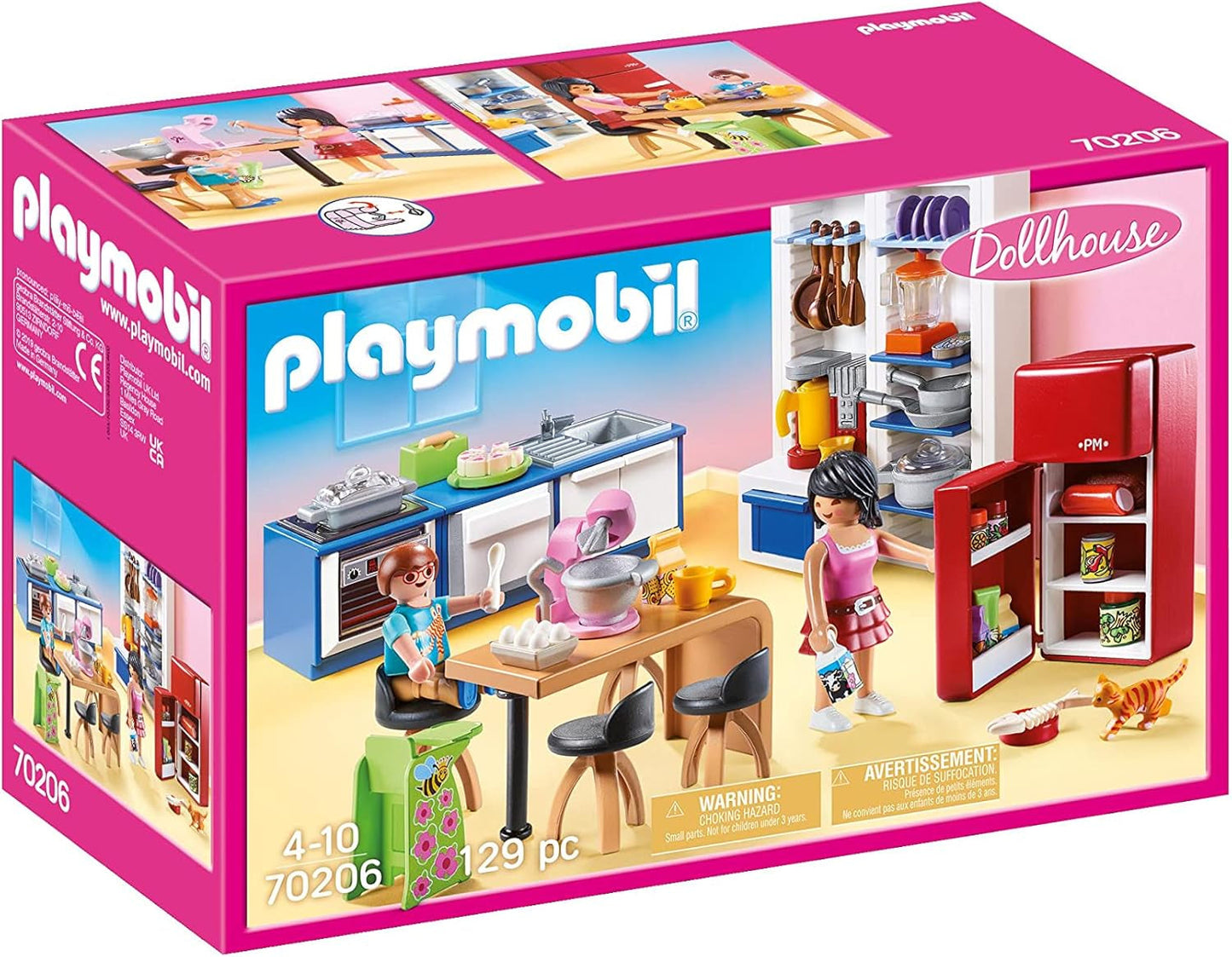 PLAYMOBIL dockskåp 70209 Ungdomsrum med tjejfigur och tillbehör, från 4 år Dockhus Naty Shop Kitchen