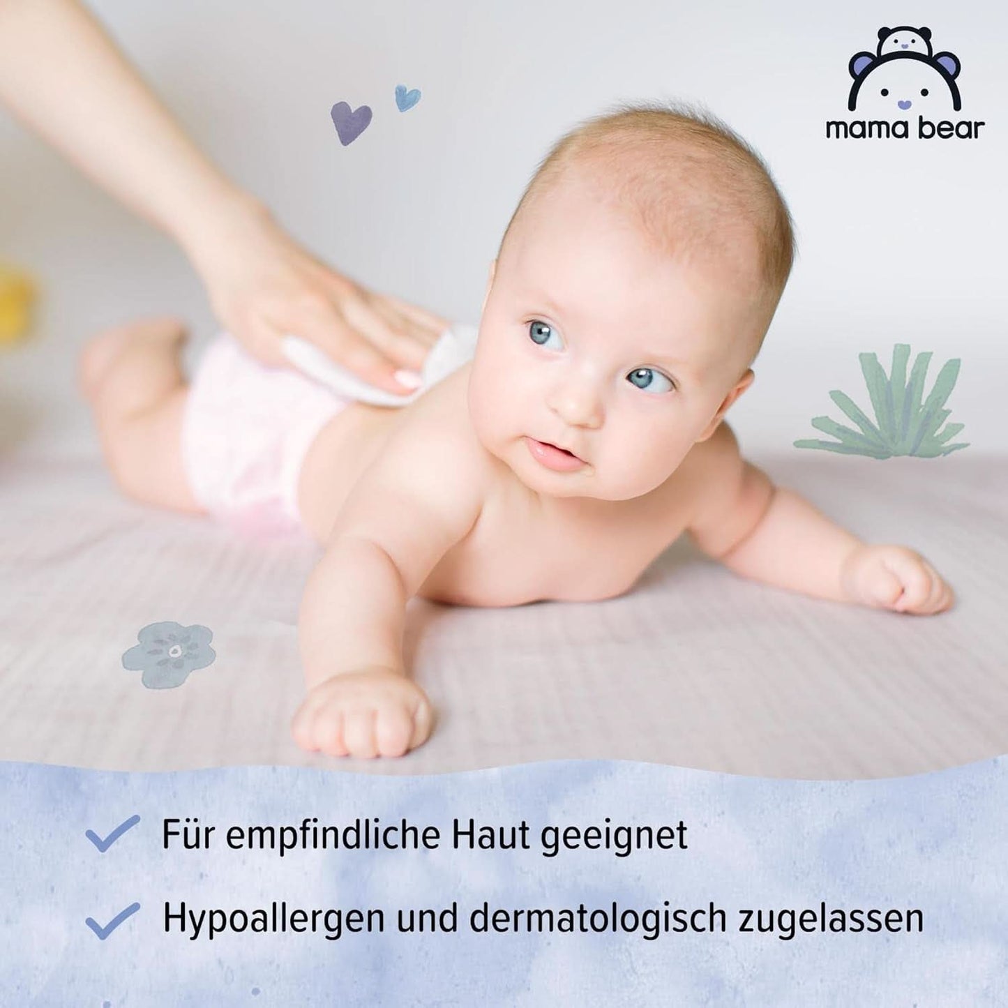 Naty Shop Mama Bear Sensitive Baby Wipes Oparfymerade