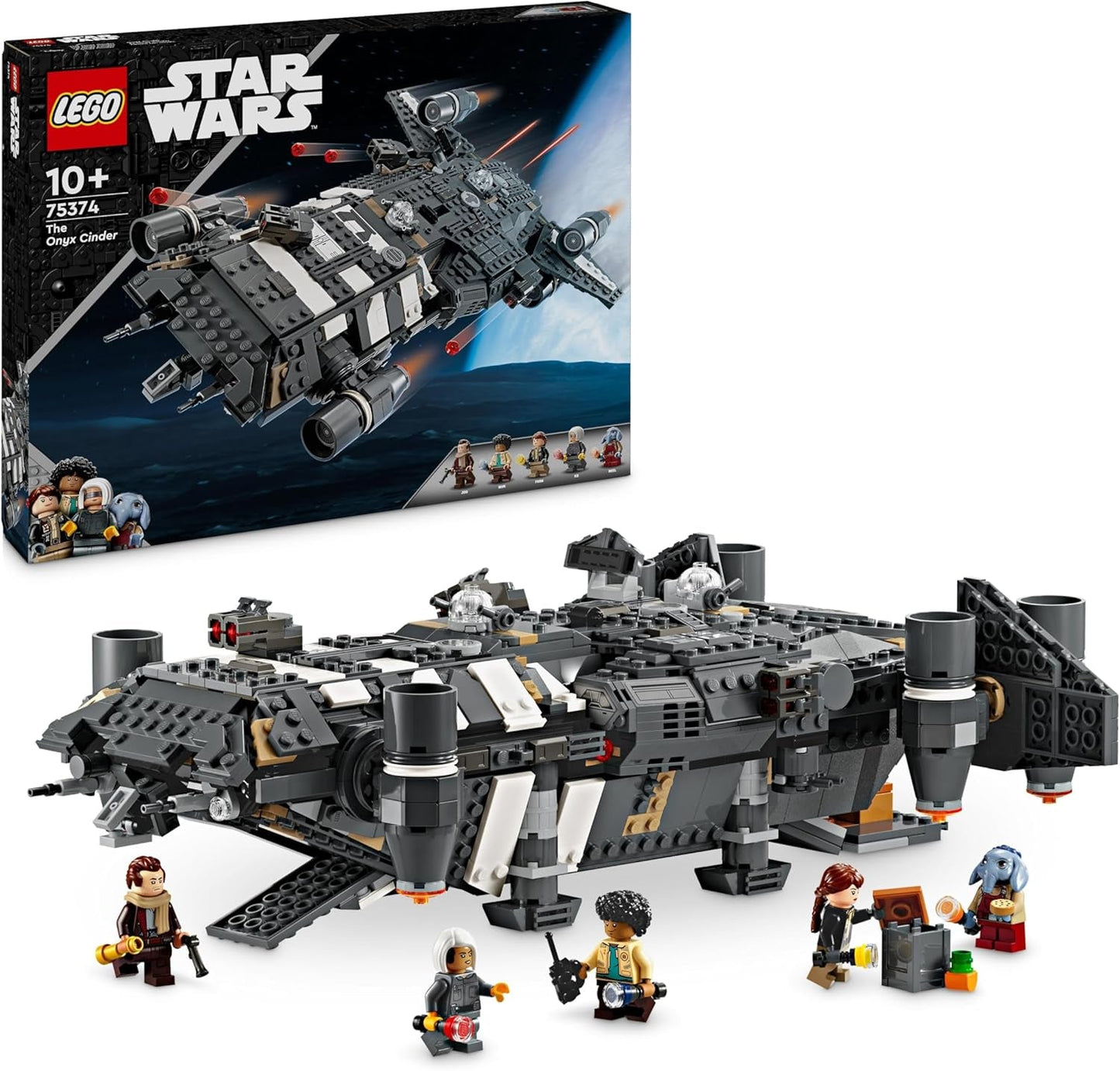 LEGO Star Wars: Skeleton Crew Onyx Cinder Byggbart och samlarskepp med 5 tecken för pojkar och flickor, presentidé för fans från 10 år 75374 Byggset Besuche den LEGO-Store Standardtitel