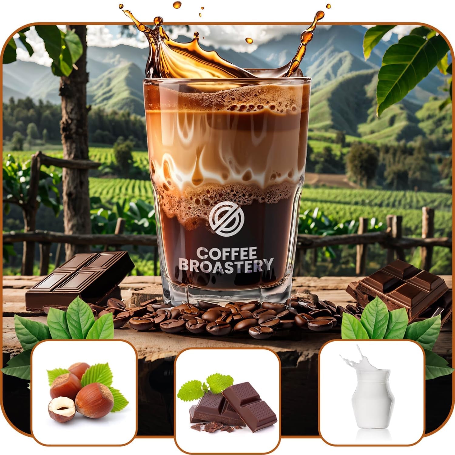 Set med kaffebönor 2x1kg 2000g | Brasilien Mogiana | Brasilianskt kaffe | Specialkaffe | Nystekt | Hantverks kafferosteri