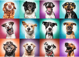 Trefl TR27119 Funny Dog Portraits II 2000 bitar, premiumkvalitet, för vuxna och barn från 12 år Pussel, färgat pussel Naty Shop