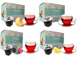 Caffè Vulcanus - 60 kapslar teblandning, smak: engelskt te, persikote, citronte och bärte - kapslar kompatibla med Nescafe Dolce Gusto