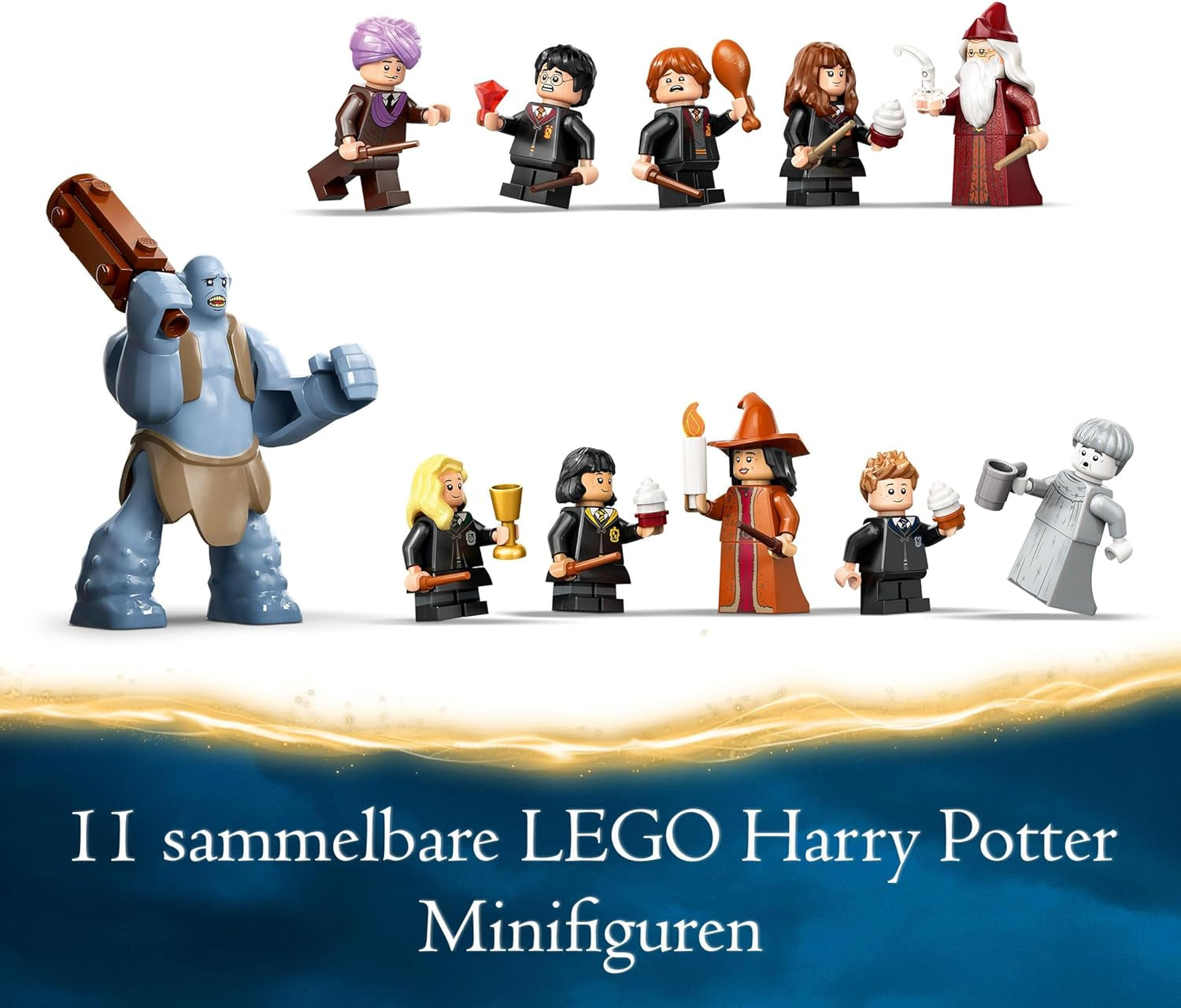 LEGO Harry Potter Hogwarts Castle: The Great Hall, samlarleksak med 11 minifigurer inklusive Hermione Granger, magisk present till pojkar och flickor 76435 Byggset Besuche den LEGO-Store