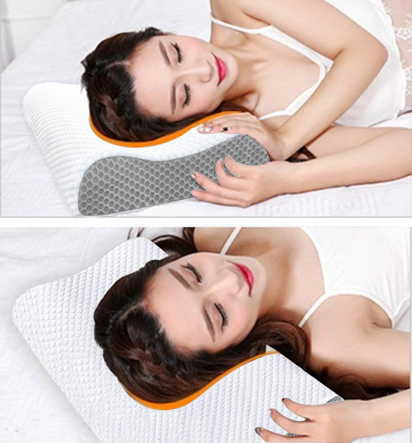 Ecosafeter Memory Foam Kudde Nackstödskudde Ergonomisk nackkudde för olika sovställningar med avtagbart överdrag Cervikala ortopediska kuddar Naty Shop