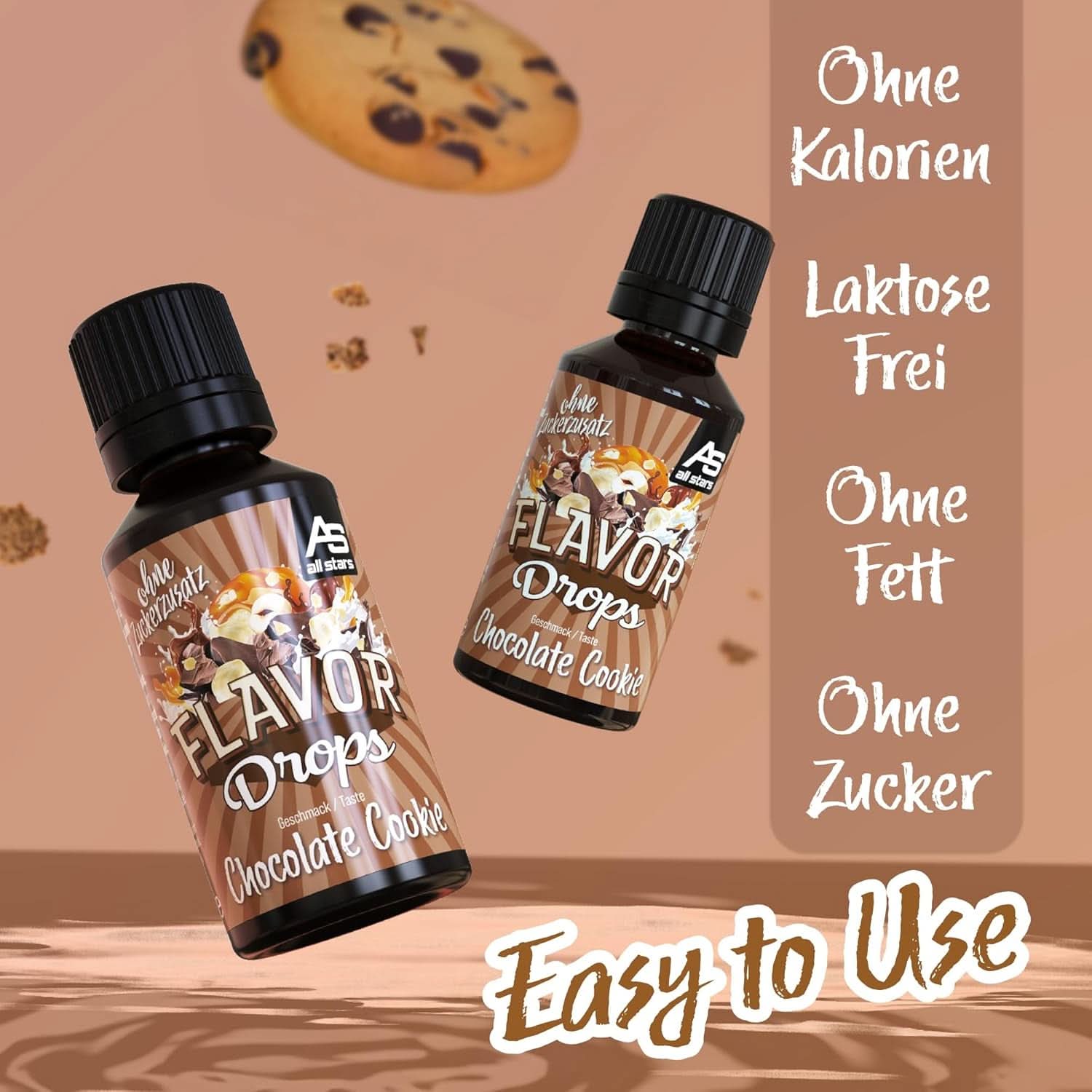 ALL STARS Flavor Drops, Smaksatta droppar utan tillsatt socker och utan kalorier - Sötma och smak för mat, 30 ml Sweeteners Naty Shop