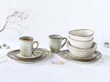CreaTable, 23769, CLOUDY Series, Sand, 10-delat servisset, porslinskombinationsservice, diskmaskin och mikrovågssäker, kvalitetstillverkning