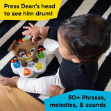 Baby Einstein, Drum & Learn Dean Musical Learning Toy - Multisensorisk babyleksak, 2 spellägen, färger, former och instrument, 50+ ljud, från 6 månader Babyleksaker Naty Shop