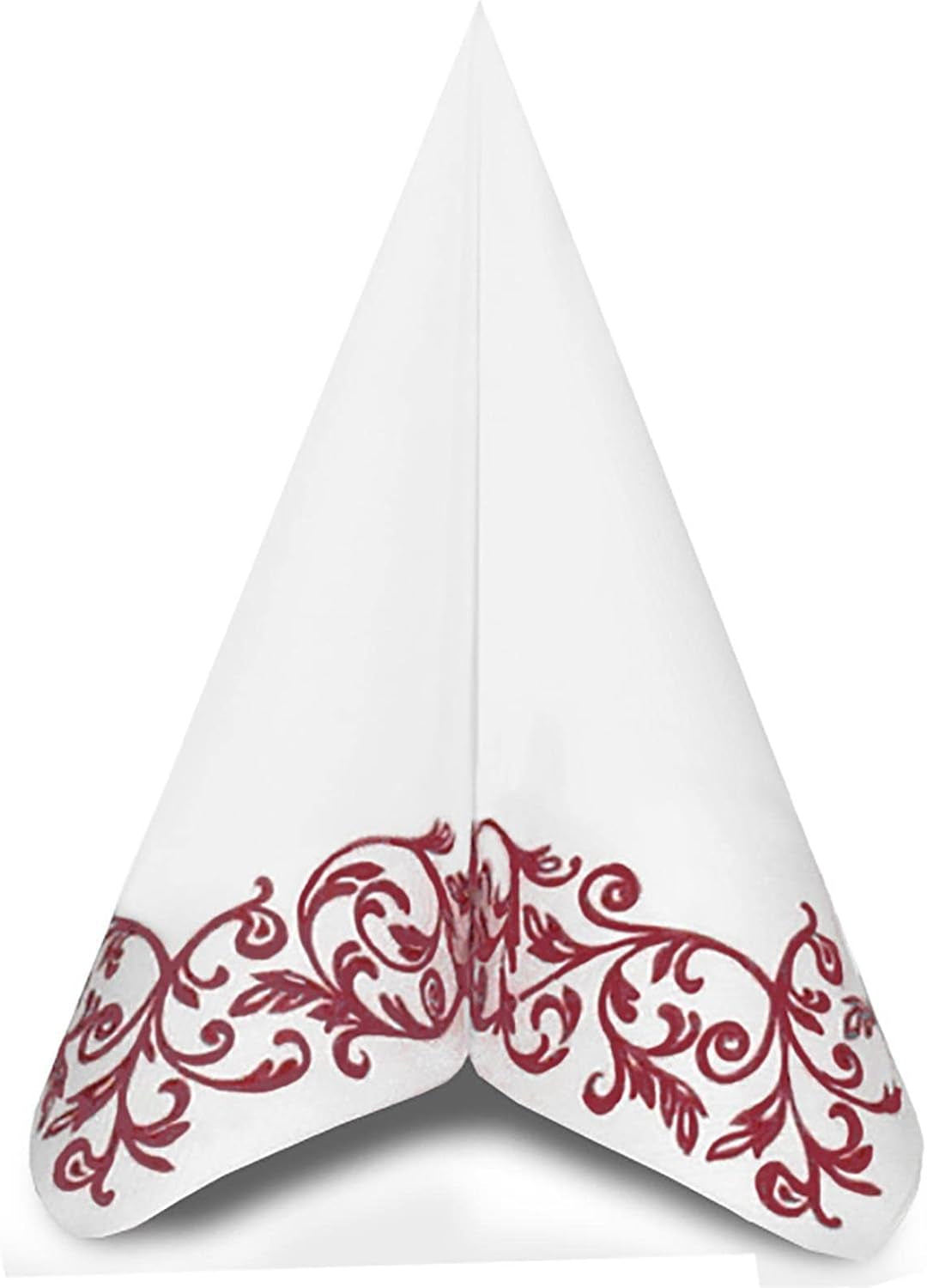 Shoptoria Rob Bordo mörkröda servetter med dekorativt mönster - bordsdekorationer / bröllop - 50 X vikbara servetter, 40 X 40 cm