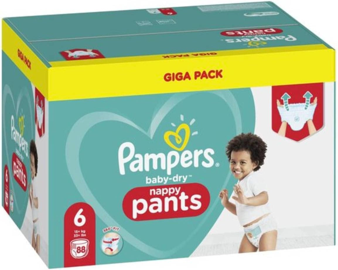 Blöjor Pampers 81657566 Baby-Dry Byxor, vit