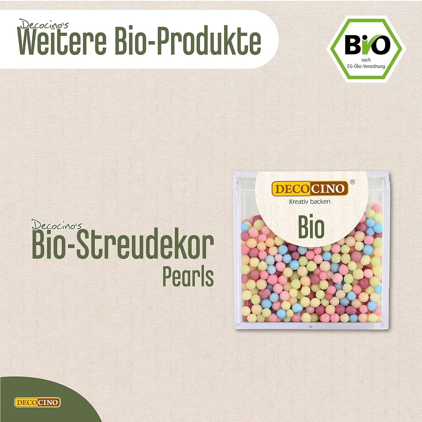 DECOCINO Ekologisk dextros Veganskt sockerströssel, 60 gram strössel Naty Shop