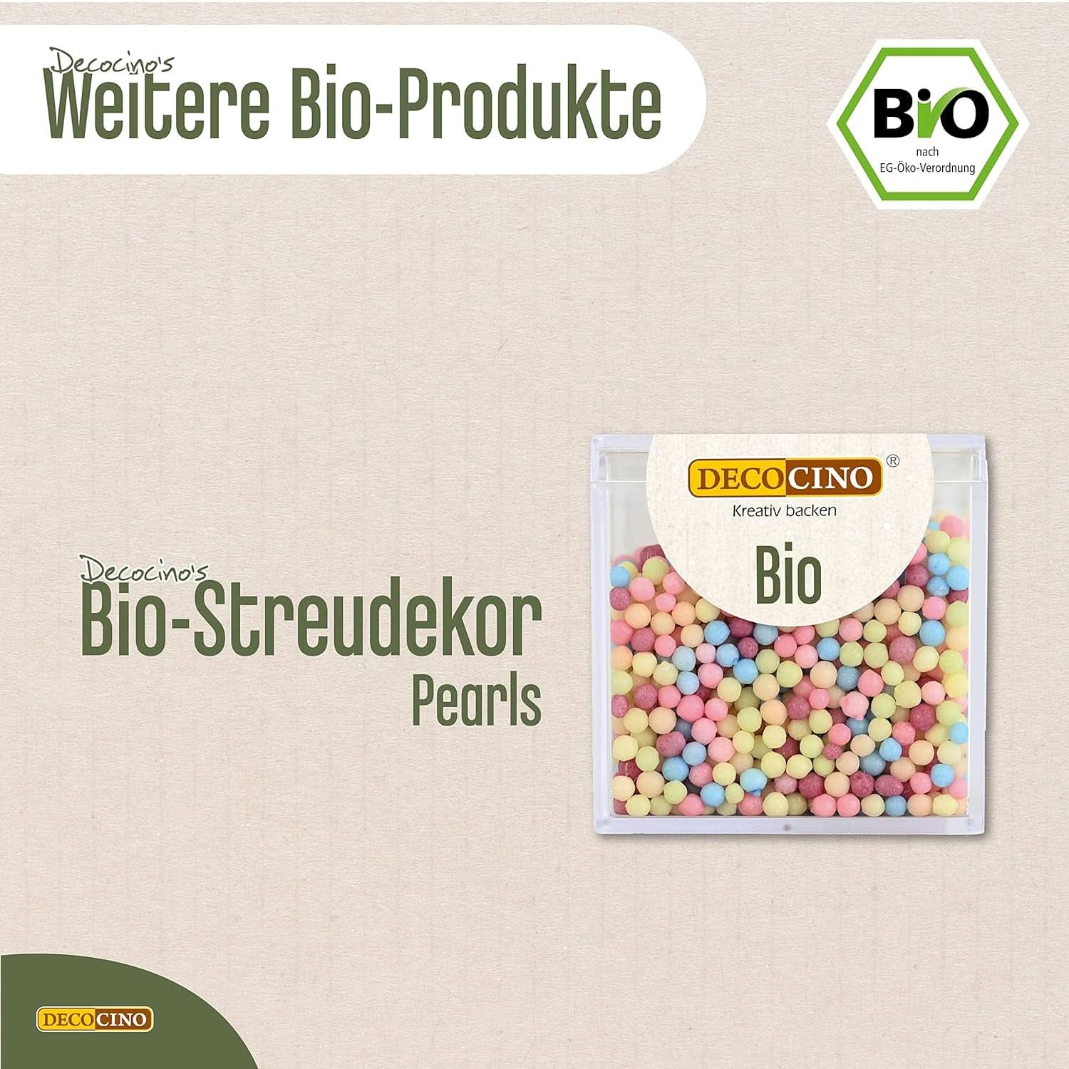 DECOCINO Ekologisk dextros Veganskt sockerströssel, 60 gram strössel Naty Shop