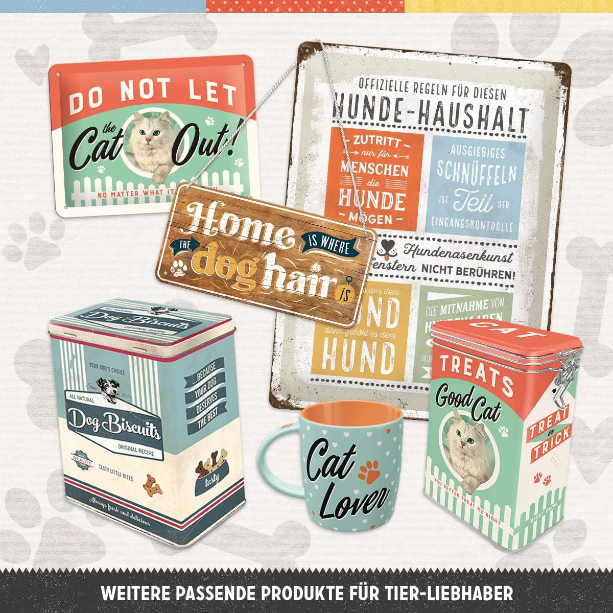 Nostalgic-Art Box med retrosmak, 1,3 l, Good Cat Treats - presentidé till kattägare, i vintage design, i vintage design Matförvaringslådor Naty Shop