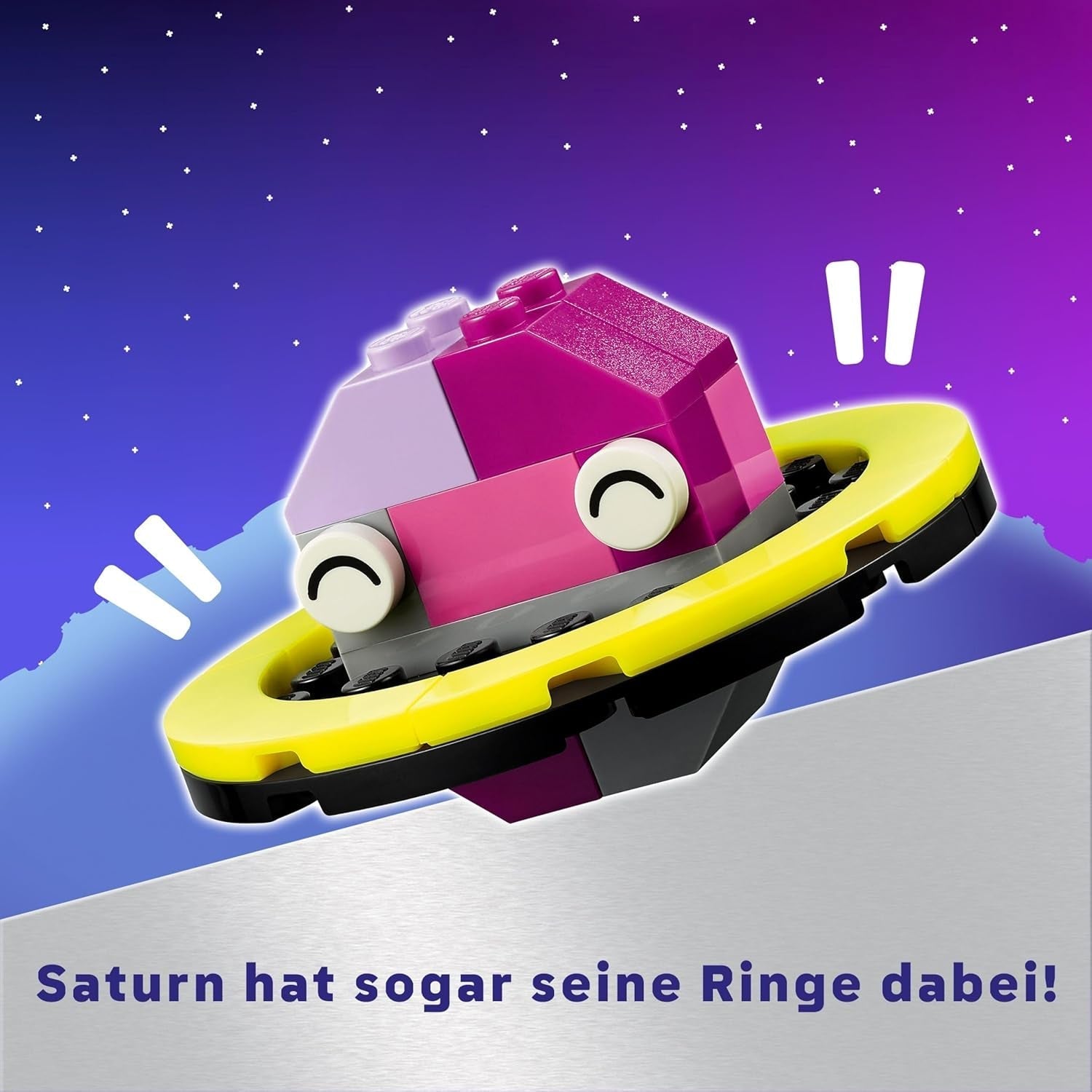 LEGO Classic Creative Space Planets Solsystem Byggmodell för barn Rymdleksak med raket Rymdskepp Planeter och utomjordingar Present för barn 5 år gamla pojkar och flickor 11037 Byggset Beuche den LEGO-Store