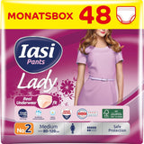 LADY Pants 48 Disponibel urininkontinensbyxor Absorbens Plus Size S för kvinnor 48 st