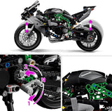 LEGO Technic Kawasaki Ninja H2R motorcykel, barn och vuxna födelsedagspresent, dekoration, leksak, modell för pojkar och flickor ålder 10+ 42170 Byggset Besuche den LEGO-Store
