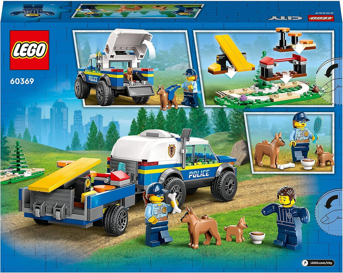 LEGO 60369 City Mobile Police Dog Training, leksakspolisbil med släp, hund- och valpfigurer, djurset för barn 5+ år Byggset Besuche den LEGO-Store