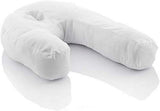 Innovagoods ergonomisk U-formad kudde för sidoslipare, idealisk för graviditet, främjar lugn andning, minskar snarkning, bomull och polyester, vit, 39 X 57 X 14 Cm Cervikala ortopediska kuddar Naty Shop Standardtitel