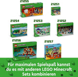 LEGO Minecraft The Frog House, leksakshus med figurer inklusive zombie, slem och drunknande man, plus tillbehör som leksaksbåt och arbetsbänk, present till pojkar och flickor från 8 år 21256 Byggset Besuche den LEGO-Store