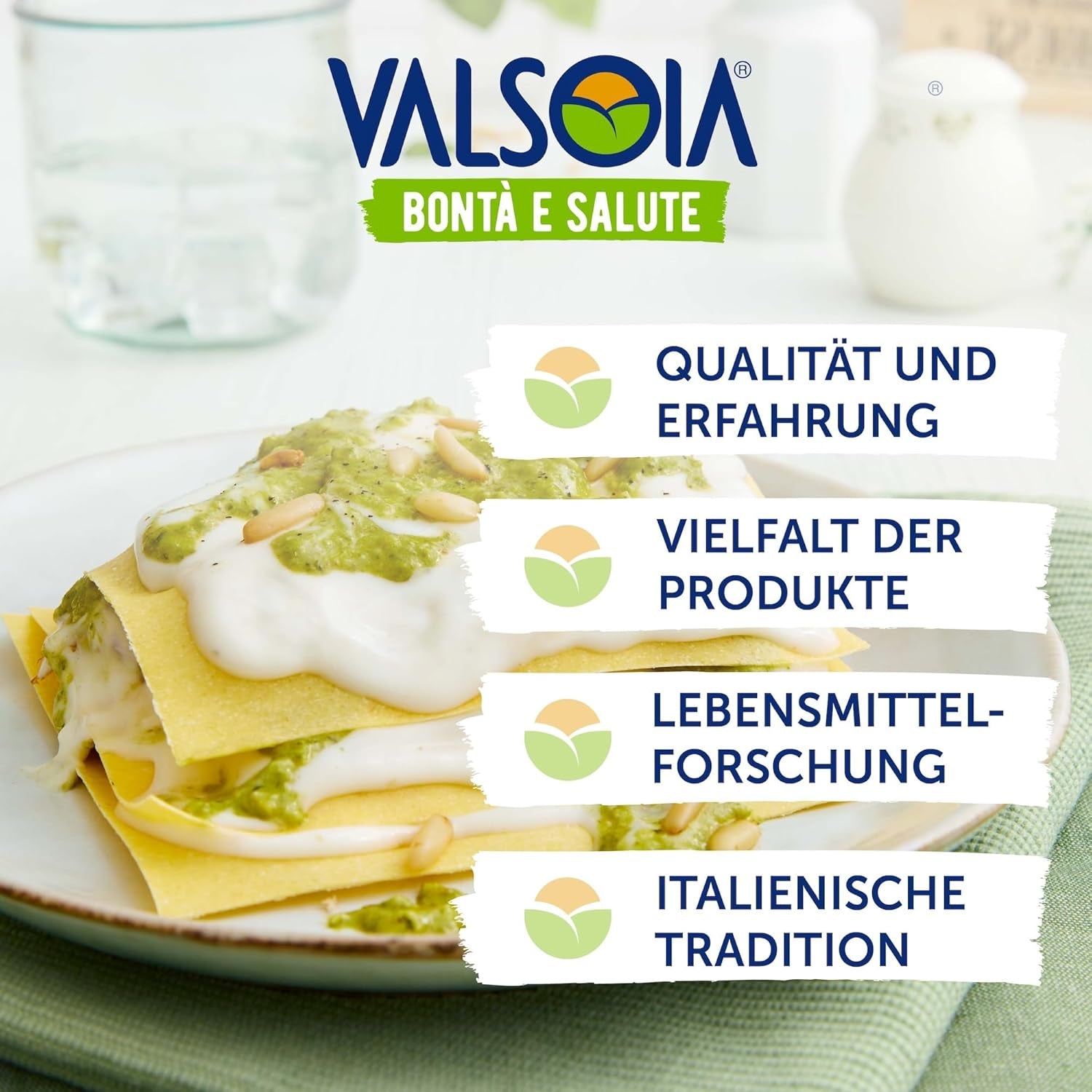 Condisoia grädde, idealisk matlagningsgrädde för personer med laktosintolerans, veganer och vegetarianer, mångsidig i köket, 6 x 200 g