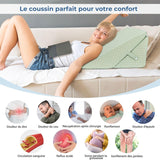 INFANZIA Kilkudde för säng, Hörnkudde, Triangelkudde, Vikbar, Memory Foam, Sömnapné, Acid Reflux, Benhöjning, Läsning, Grön