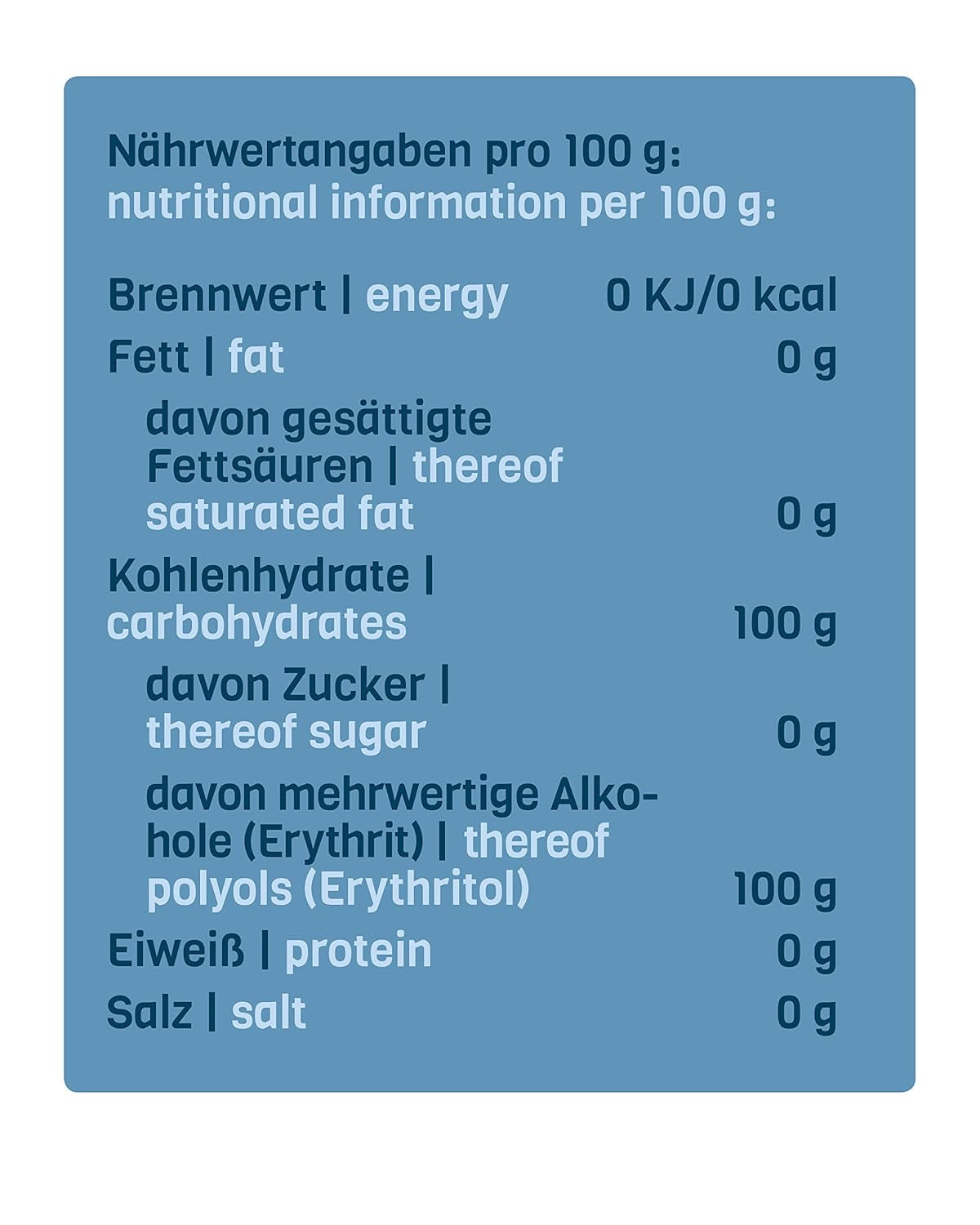 Nosugarsugar Erythrit Puder Streudose - Puderzuckerersatz Kalorienfrei, 19Er Pack (19 X 250 G) Sötningsmedel Naty Shop