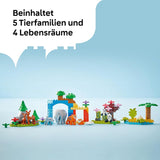 LEGO DUPLO Town Wild Animal Familjer 3-i-1-set, pedagogisk leksak för småbarn med sköldpaddor, tigrar, elefanter, rådjur, pandor, set för förskolebarn från 2 år, Byggleksak med djurfigurer 10446 Byggset Beuche den LEGO-Store
