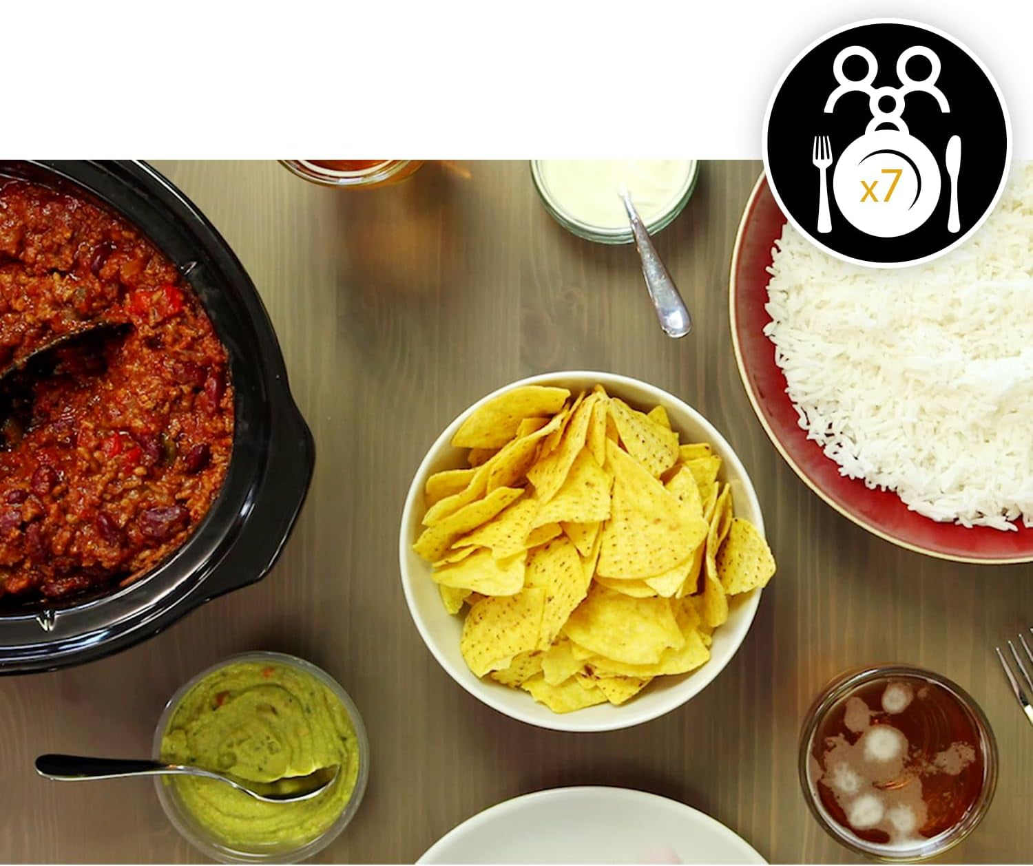 Crockpot, Slow Cooker elektronisk, 5,7 L (5-6 personer) Slow Cooker Naty Shop