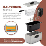 Bomann® oljefritös, 3L kapacitet, Cool Zone Technology och avlopp, 2000 W hushållsapparater Naty Shop