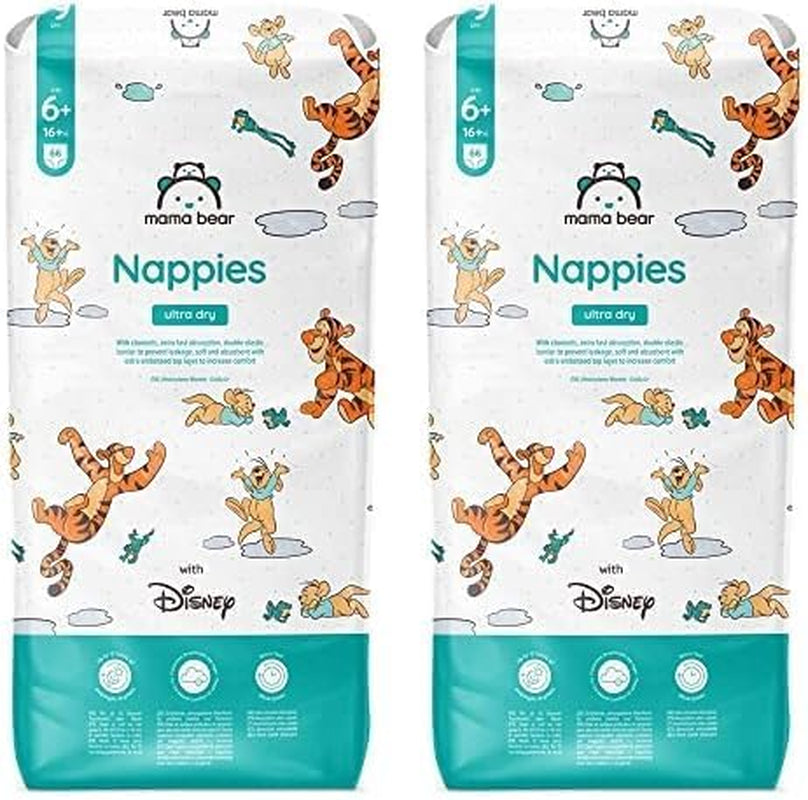Amazon Märke: Mama Bear Disney Ultra Dry blöjor, storlek 3 (4-9 kg) - Månadslåda, vit, 172 count (2 förpackningar om 86)