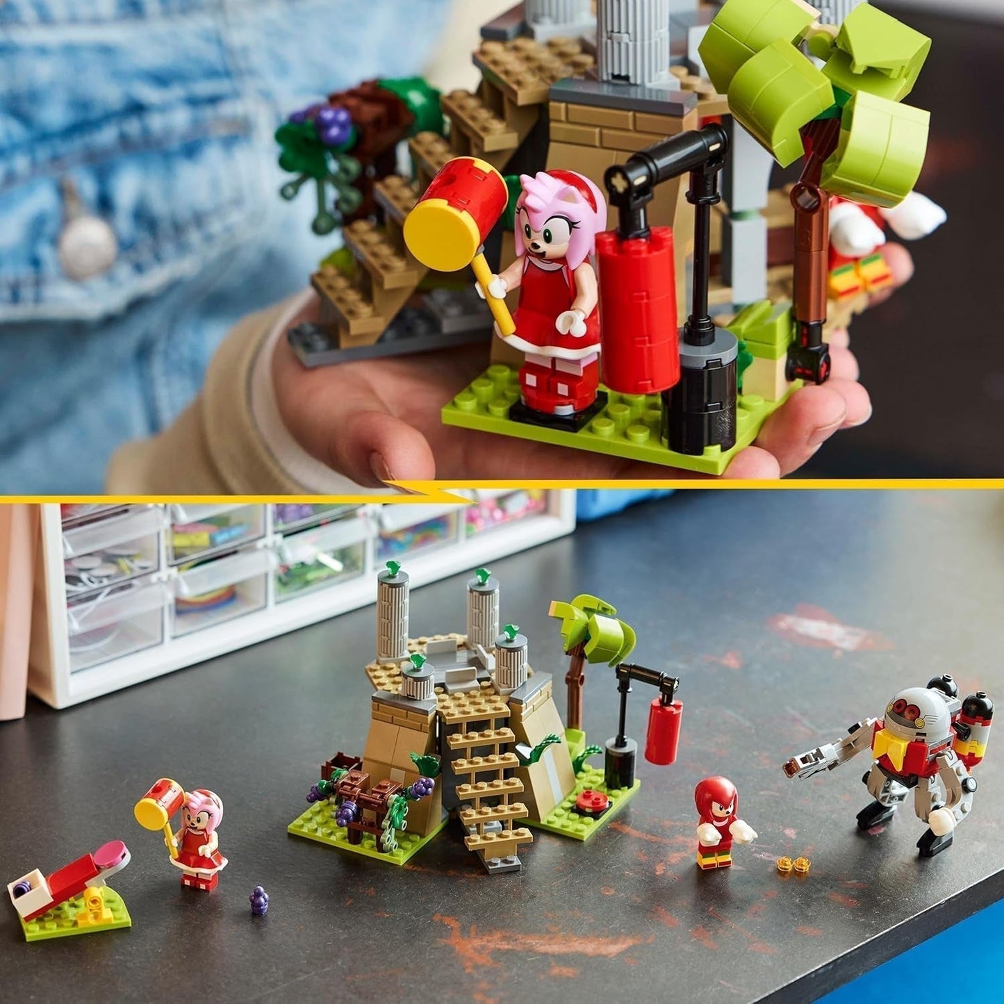 LEGO Sonic the Hedgehog Knuckles And The Shrine Of Master Emerald Samlarleksak Gamer Gåva Äventyr Byggset för pojkar och flickor 8 år gamla 76998 Byggset Besuche den LEGO-Store