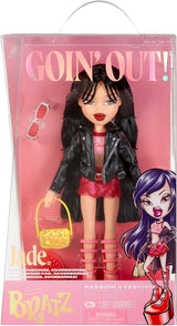 Bratz går ut! - Jade - 1 samlardocka med tillbehör, outfit, väska, solglasögon och borste - Barnleksak - 6+, röd