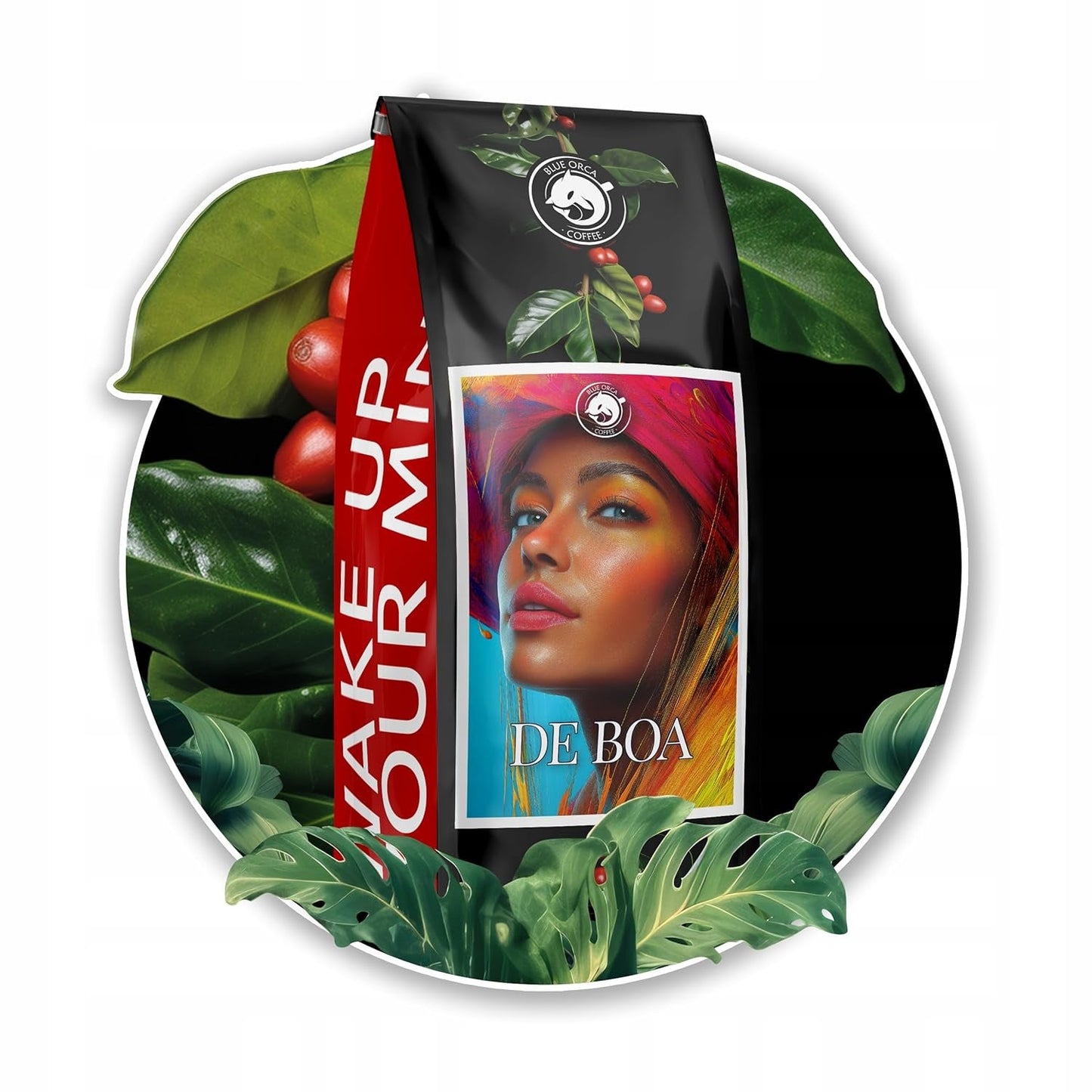 Malet kaffe DE BOA 1KG | 100 % Arabica | med inslag av choklad och nötter | medelrostade kaffebönor, låg syra | idealisk för espressomaskiner | Blue Orca Coffee Roastery
