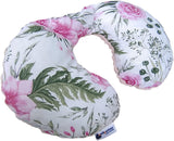 Medi Partners Baby Nackkudde Nackstöd 100 % Bomull / Minky Baby Nackkudde för bilvagn Resor Sömn Nackkudde Snooze Roll (REH med Grå Minky) Cervikala ortopediska kuddar Naty Shop Blomma med ljusrosa Minky