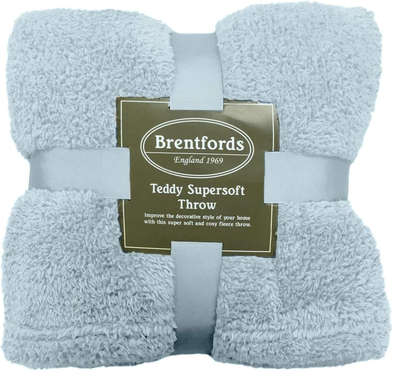 Brentford's Teddy Fleecefilt Stor sängfilt Plysch Supermjuk varm bäddsoffa Överkast Svart - 150 X 200 Cm Sängar och filtar Besuche den Brentfords-Store Duck Egg 200 X 240 Cm