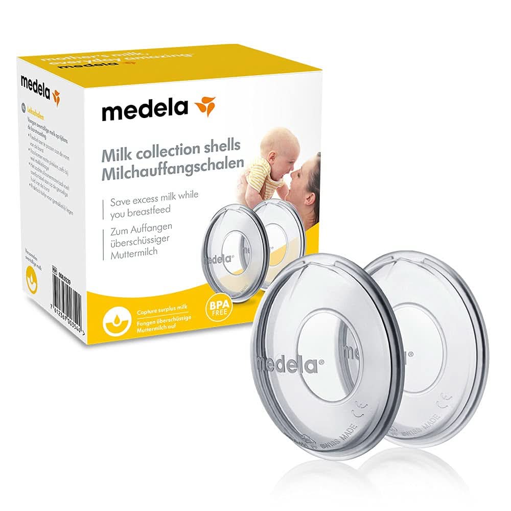 Medela Milk Collection Shells - BPA-, Tillverkad av mjuk, flexibel silikon, Inkluderar 2 st Tillbehör Mat och Amning Bebe Naty Shop