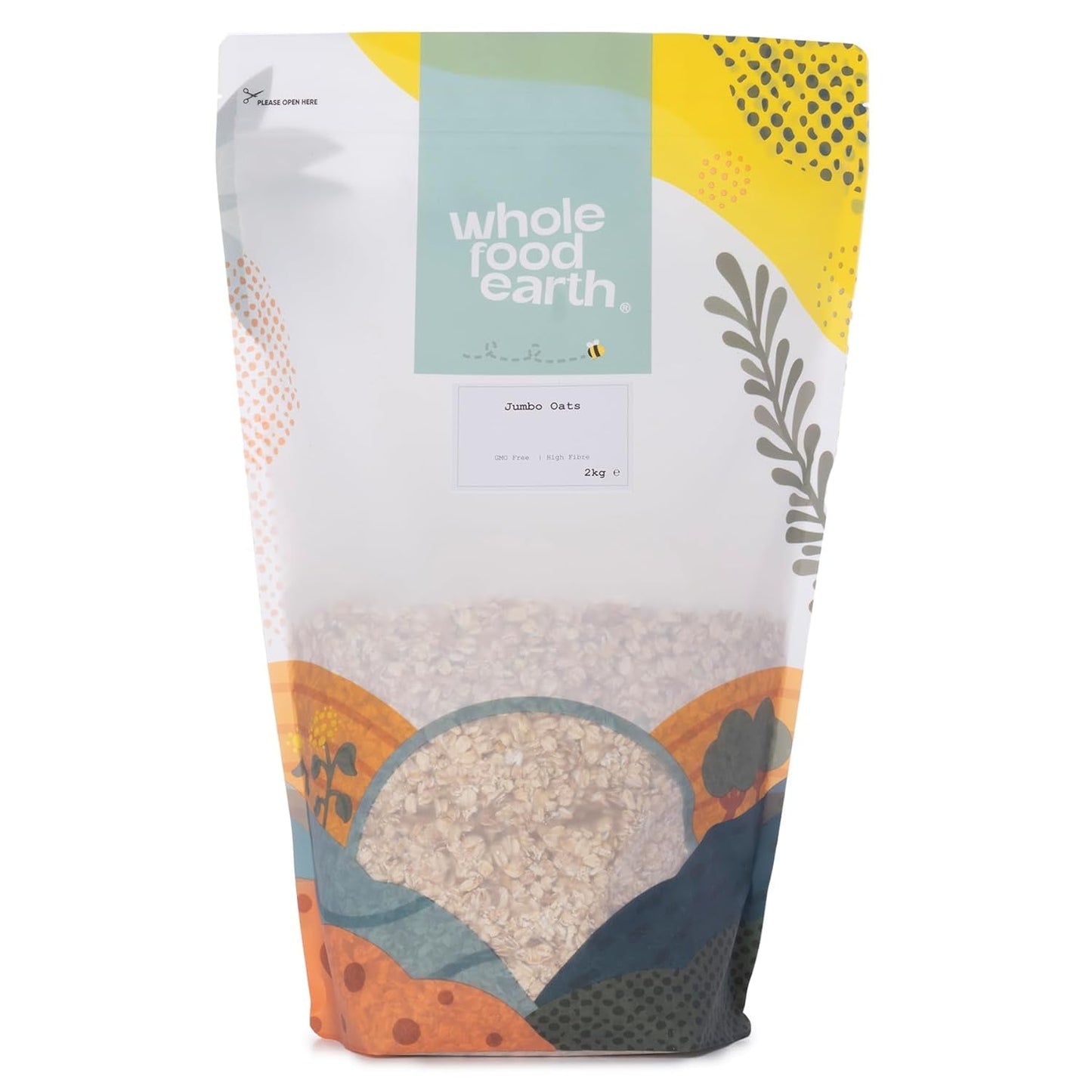 Wholefood Earth Jumbo Oatmeal - GMO fri - vegan - mjölkfri - utan tillsatt socker 2 kg