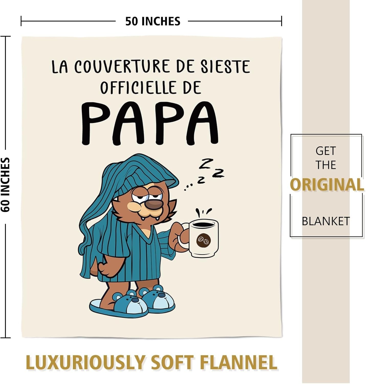 Juratar flanellfilt till pappa - present till födelsedag, fars dag och jul - 152 X 130 cm Sängar och filtar Besuche den Juratar-Store