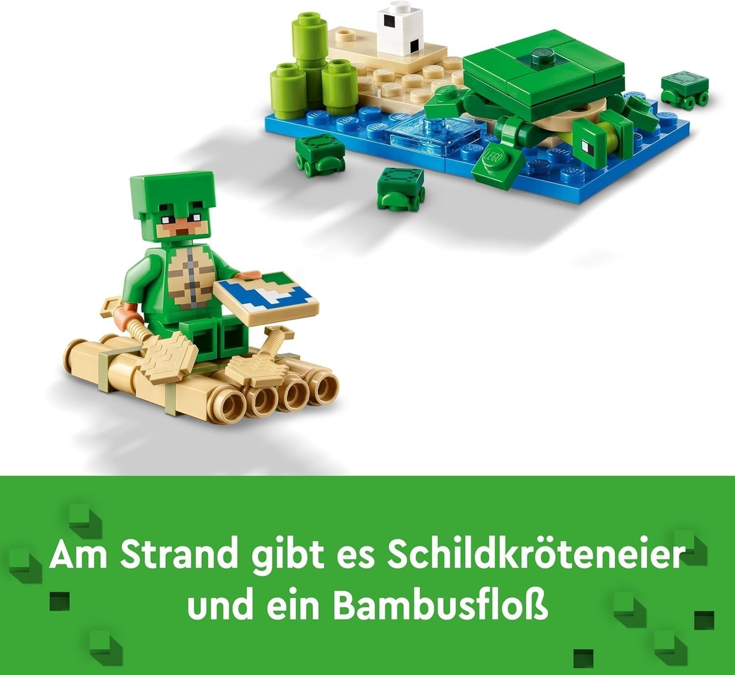 LEGO Minecraft The Turtle Beach House Leksakshus med tillbehör för flickor och pojkar från 8 år, set med djur och karaktärer från videospelet, present till spelare 21254 Byggset Besuche den LEGO-Store