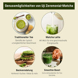 Ceremoniell UJI - 30 g låda - Bio - 100% japansk matcha - Första skörd - Ren matcha - Mald