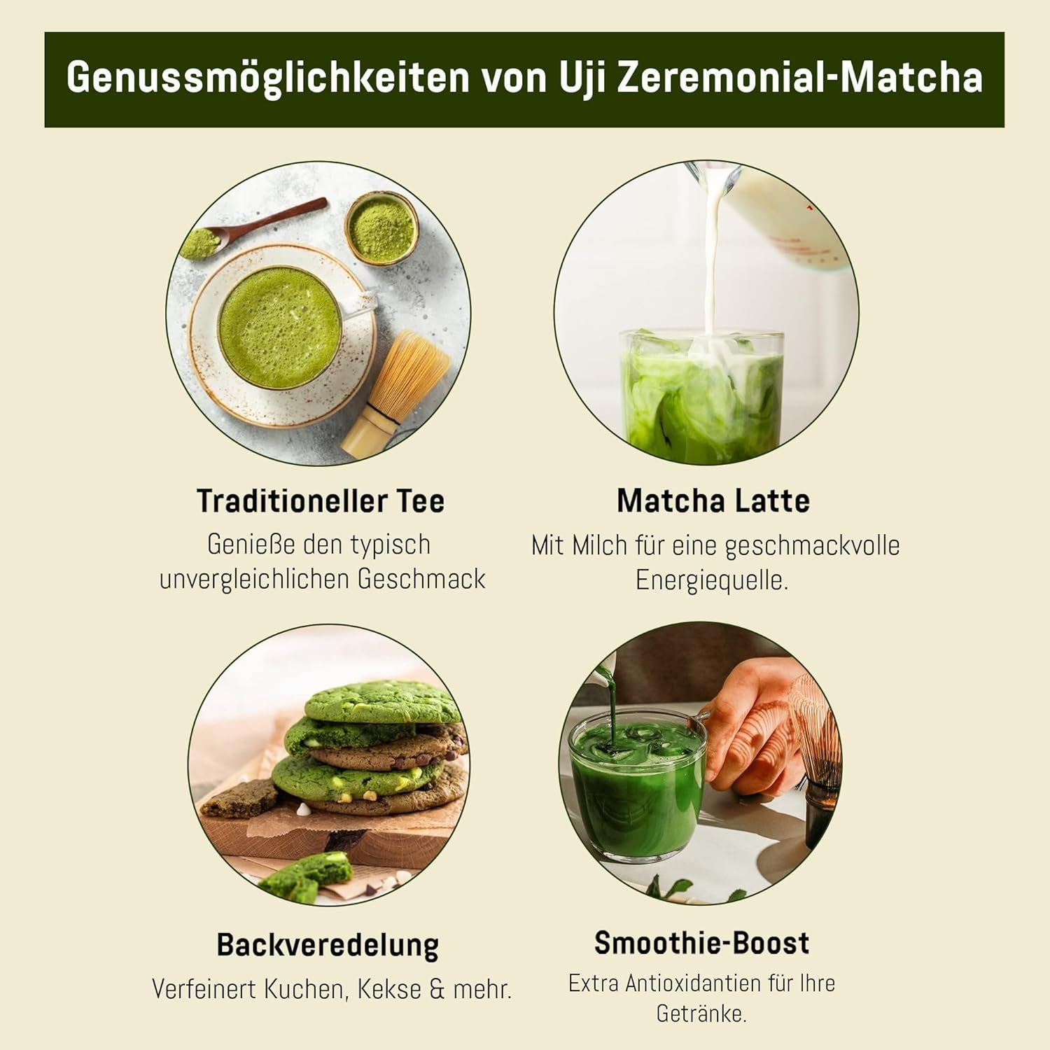 Ceremoniell UJI - 30 g låda - Bio - 100% japansk matcha - Första skörd - Ren matcha - Mald