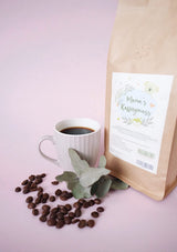 Mama's Coffee Pleasure®binky - Cremoso koffeinfria espressobönor - naturligt CO² koffeinfritt - lätt trumma rostat i Italien - perfekt under och efter graviditeten