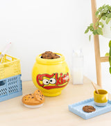 Grupo Erik Keramisk kakburk Sesame Street Cookie Monster - Kakburk med lock Stor 21,0 x 27,0 x 22,0 cm Förvaringsburk med lock Officiell Sesame Street-varor Matförvaringslådor Naty Shop
