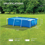 Intex 28271NP - Rektangulär ovanjordspool med ram, 2282 L, stål och PVC, blå, 260x160x65 cm