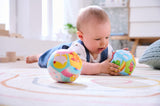 HABA Babyball Rainbow World - Mjuk boll från 6 månader med färgglada vädermotiv, Ø 11 cm, perfekt för att först fånga och leka med bollen - 1306318001 Jucarii Bebe Naty Shop