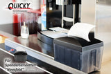 Quicky dispenserservett "Interfold" | 16,5 cm X 20,5 cm ljus vit, cellulosa, 2 lager | 8 000 stycken