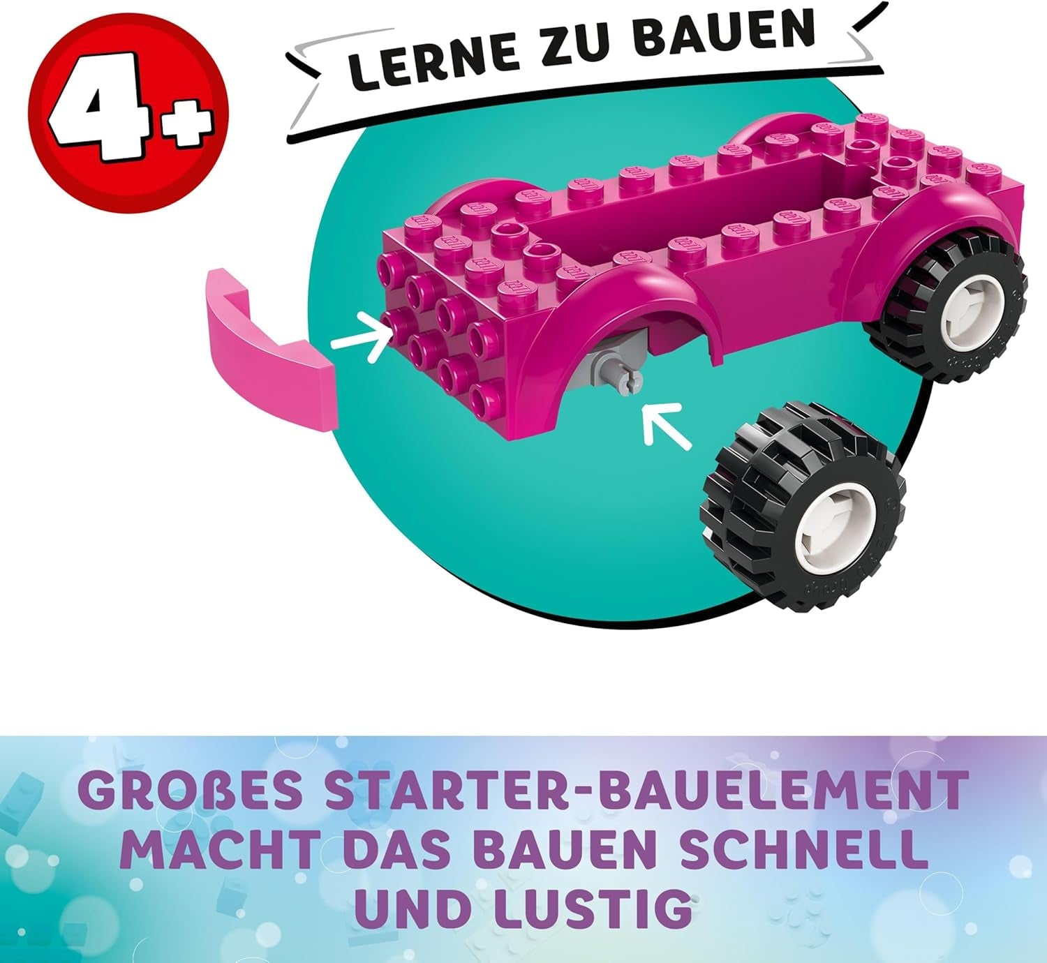 LEGO 4+ Gabbys dockskåp Gabbys festrum, Discolekset med rutschkana och djurfigurer för kreativt rollspel, present till flickor och pojkar från 4 år 10797 Byggset Besuche den LEGO-Store