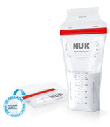 NUK bröstmjölkspåsar, som sparar utrymme och kan användas direkt, 180 ml, 25 st, genomskinliga Tillbehör Mat och Amning Bebe Naty Shop