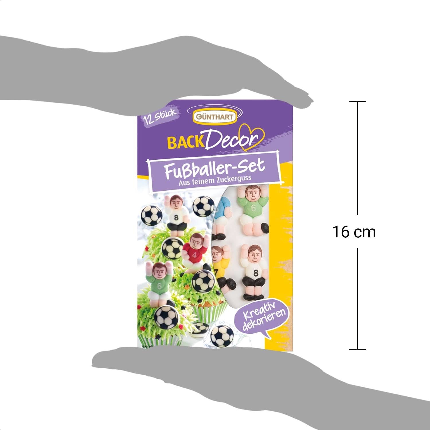 Günthart Backdecor 12 Sugar fotbollsspelare och fotbollar, 21 gram Naty Shop